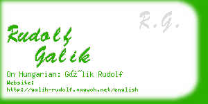 rudolf galik business card